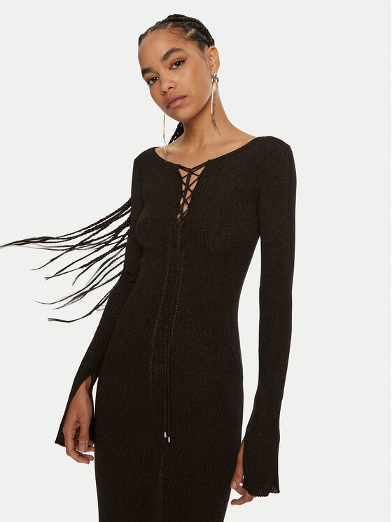 Patrizia Pepe Patrizia Pepe Koktejlové šaty 8A1331 K1QZA K250 Černá Slim Fit