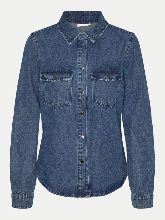 Vero Moda Vero Moda Koszula jeansowa Jennie 10313726 Granatowy Regular Fit