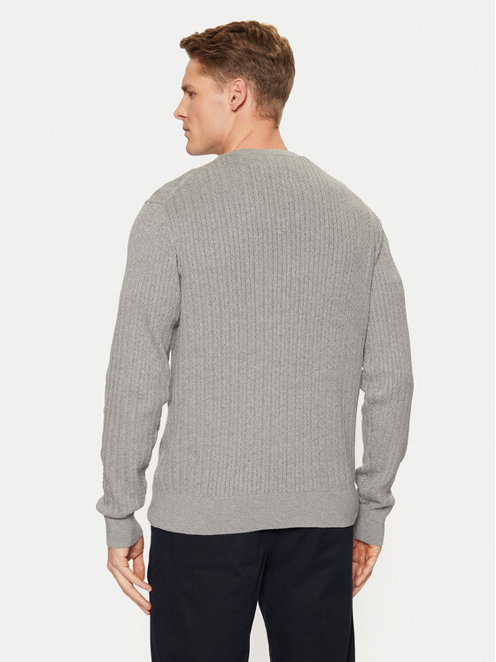 Tommy Hilfiger Tommy Hilfiger Пуловер MW0MW37400 Сив Slim Fit