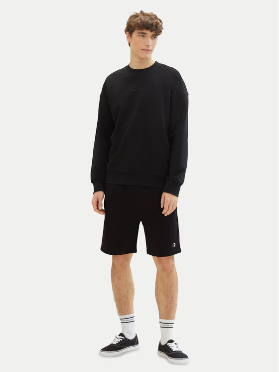 Tom Tailor Denim Tom Tailor Denim Спортни шорти 1040931 Черен Relaxed Fit