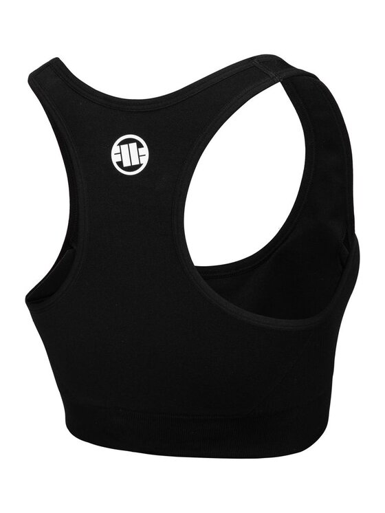 PITBULL PITBULL Biustonosz top Columbia Czarny Slim Fit