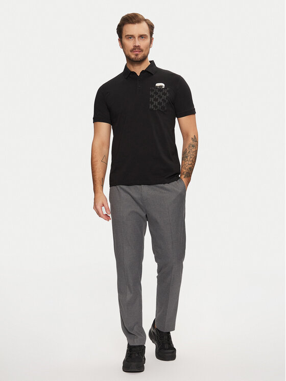 KARL LAGERFELD KARL LAGERFELD Polo 745091 551251 Crna Regular Fit