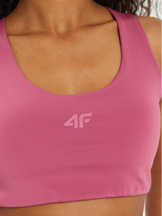 4F 4F Αθλητικό σουτιέν 4FWAW24USBAF140 Ροζ