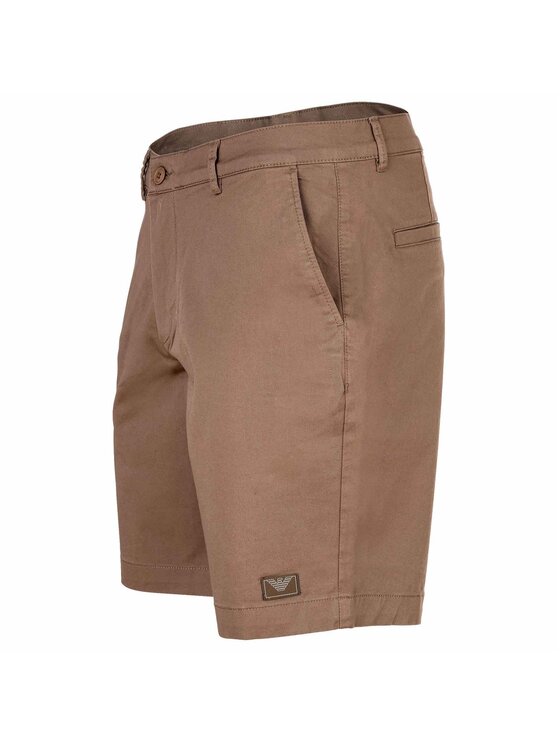 Emporio Armani Emporio Armani Szorty materiałowe 28232 Brązowy Comfort Fit