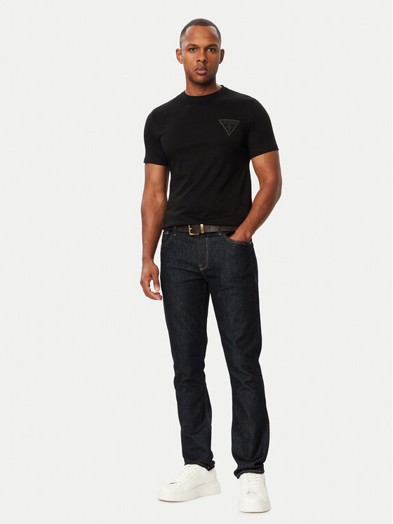 Guess Guess T-shirt M6BI49 K6186 Crna Slim Fit