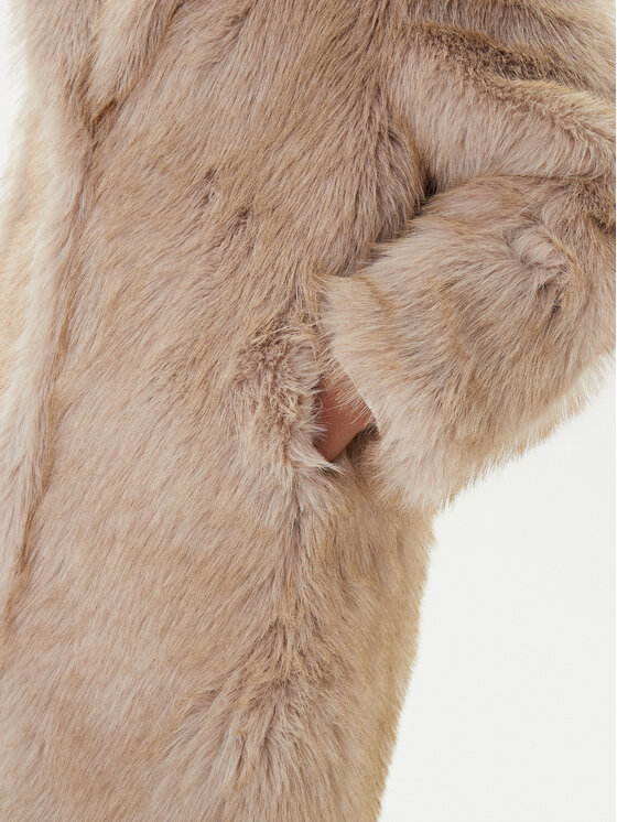 Liu Jo Liu Jo Pelzmantel MF5459 E1024 Beige Regular Fit