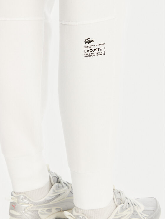 Lacoste Lacoste Spodnji del trenirke XF0343 Bela Regular Fit