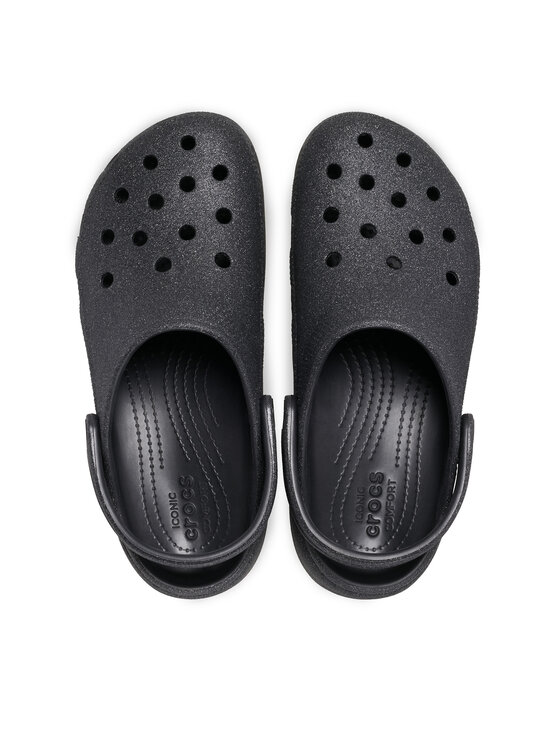 Crocs Crocs Pantoletten Classic Platform Glitter Clog W 207241 Schwarz