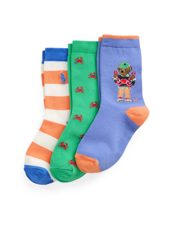 Set de 3 perechi de șosete lungi pentru copii Polo Ralph Lauren 443969087001 Colorat
