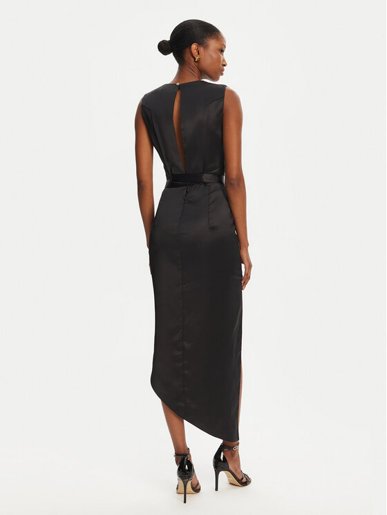 Babylon Babylon Kokteiļkleita E00741 Melns Slim Fit