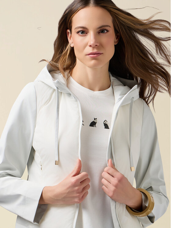 Oltre Oltre Kurtka puchowa F047R001469N011 Biały Regular Fit