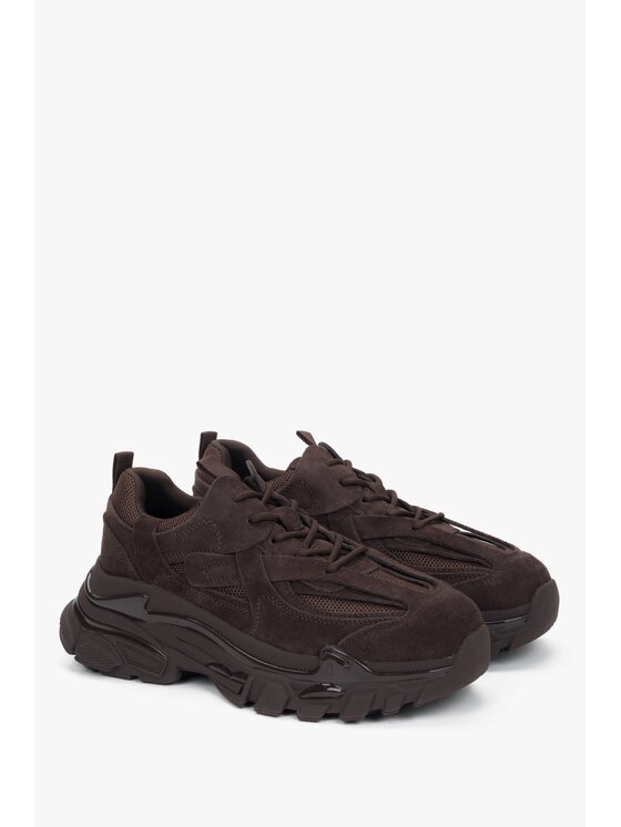 Estro Estro Sneakersy ER00119023 Brązowy ciemny