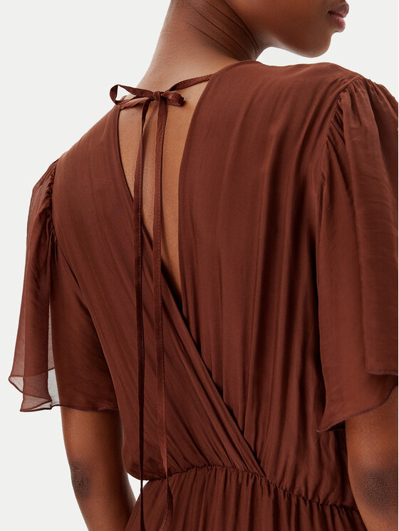 Haveone Haveone Sommerkleid AFF-N006 Braun Loose Fit