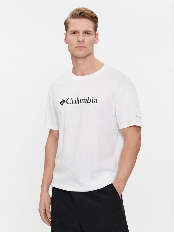 Columbia Columbia T-särk Csc Basic Logo 1680053 Valge Regular Fit