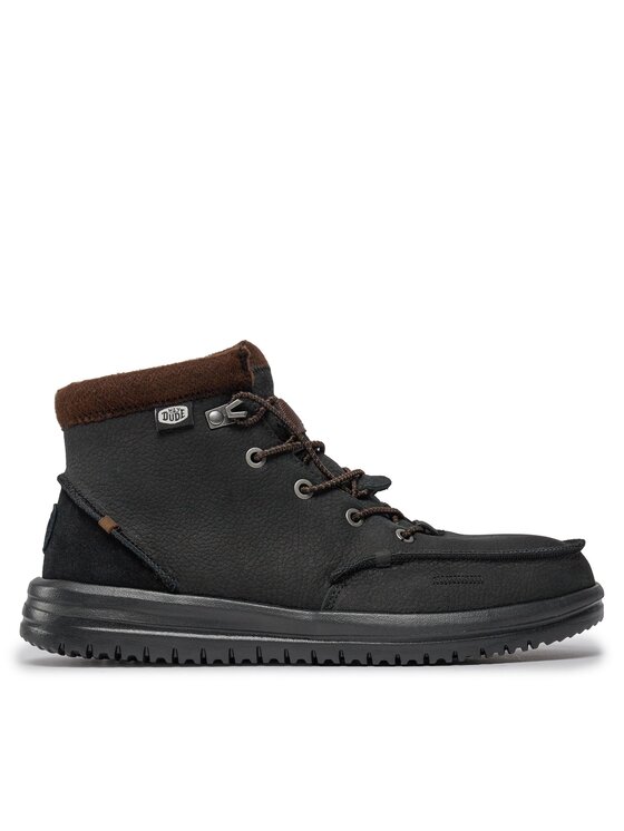 Hey Dude Šnurovacia obuv Bradley Boot Leather 40189-001 Čierna