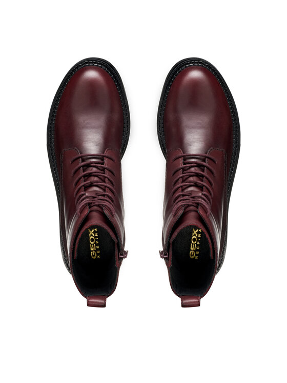 Geox Geox Škornji D Serilda D46WYG 00043 C7011 Bordo rdeča