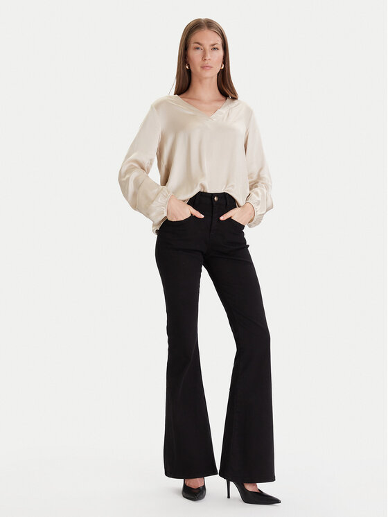 Maryley Maryley Bluza 25IB824/18LA Bež Regular Fit