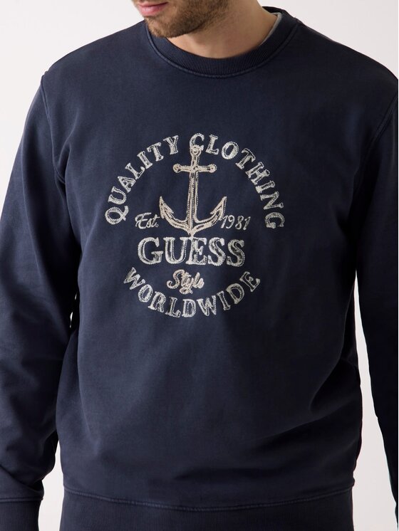 Guess Guess Mikina 182268 Světle modrá Classic Fit