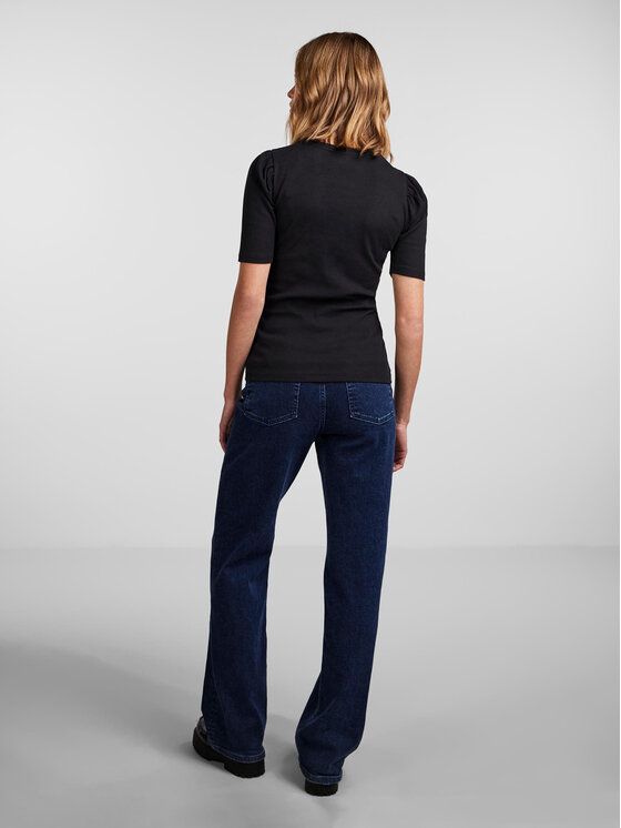 Pieces Pieces Majica 17133700 Črna Slim Fit