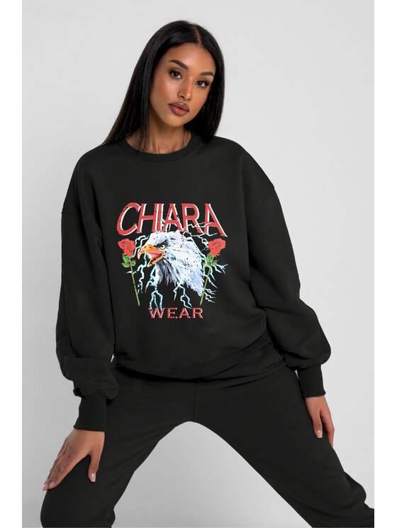 Chiara Wear Chiara Wear Bluza OVERSIZE Czarny Oversize