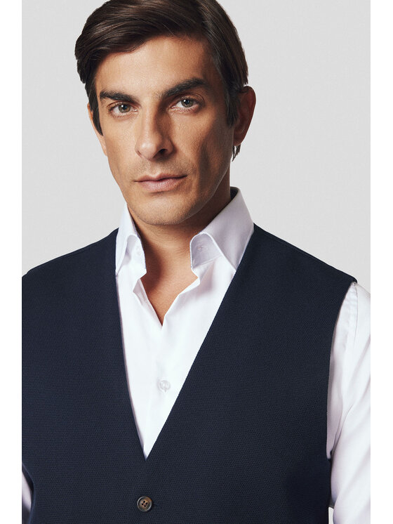 Lancerto Lancerto Kamizelka Rieti KA131224000004 Granatowy Slim Fit