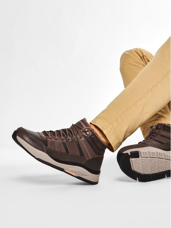 Skechers Skechers Trzewiki Voren 66199/BRN Brązowy