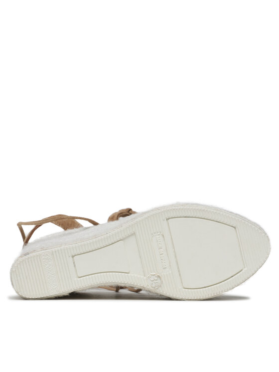 Manebi Manebi Espadrile Soft Suede Lace-Up Wedge Espadrilles L 8.7 WA Smeđa