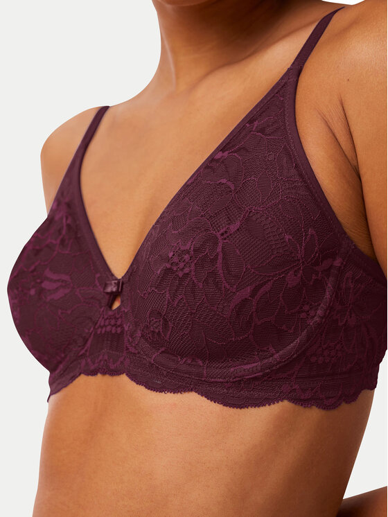 Triumph Triumph Grudnjak sa žicom Amourette Charm 10214458 Tamnocrvena