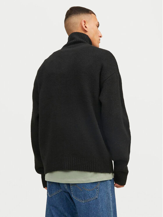 Jack & Jones Jack & Jones Sweter Ollie 12241817 Czarny Relaxed Fit