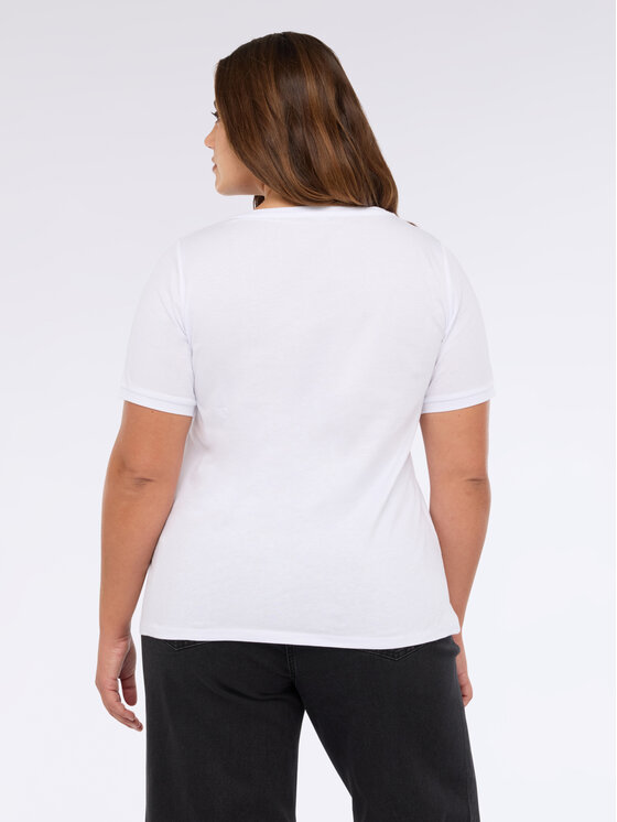 Fiorella Rubino Fiorella Rubino T-Shirt G03EL008875N011 Biały Regular Fit