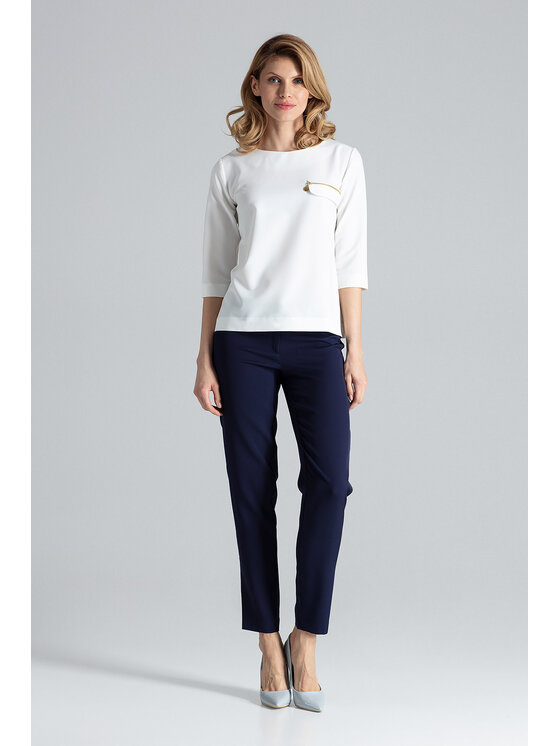 FIGL FIGL Blúzka M393 Écru Regular Fit
