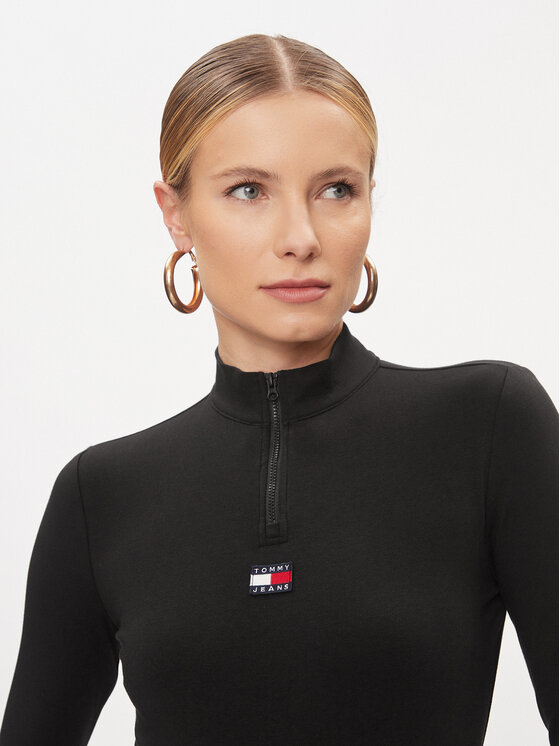 Tommy Jeans Tommy Jeans Halenka Xs Badge DW0DW16496 Černá Slim Fit