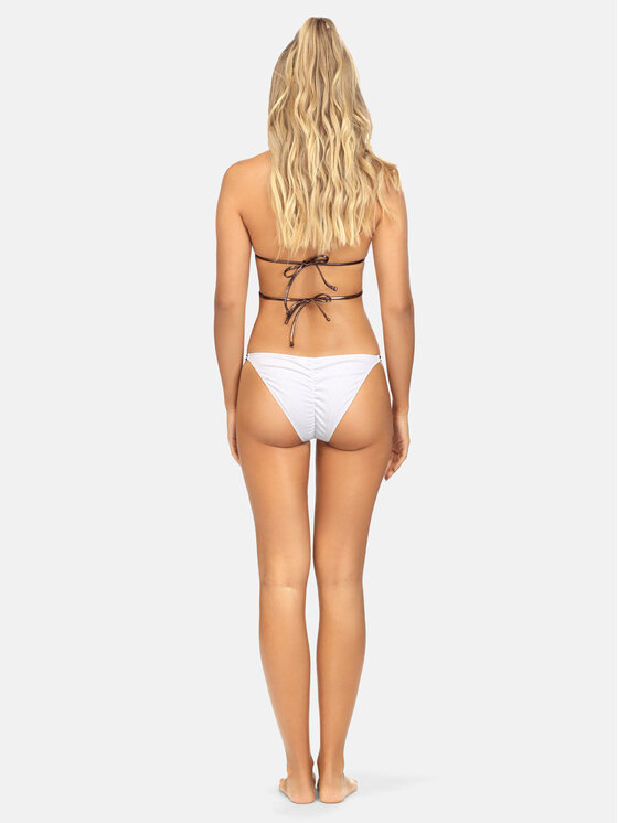 Miss Lou Miss Lou Bikini pezzo sopra Jey-Lo Malibu G-ML003 Bianco