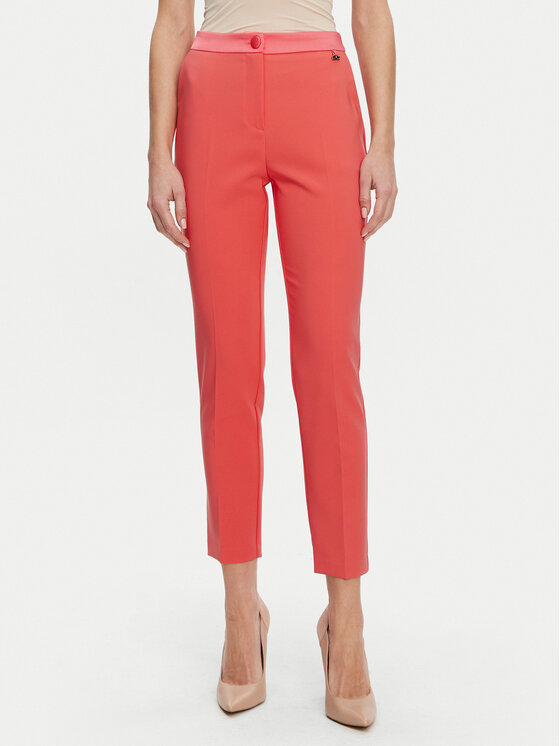 ARTIGLI ARTIGLI Hlače iz tkanine ACPA000774 Koral Regular Fit