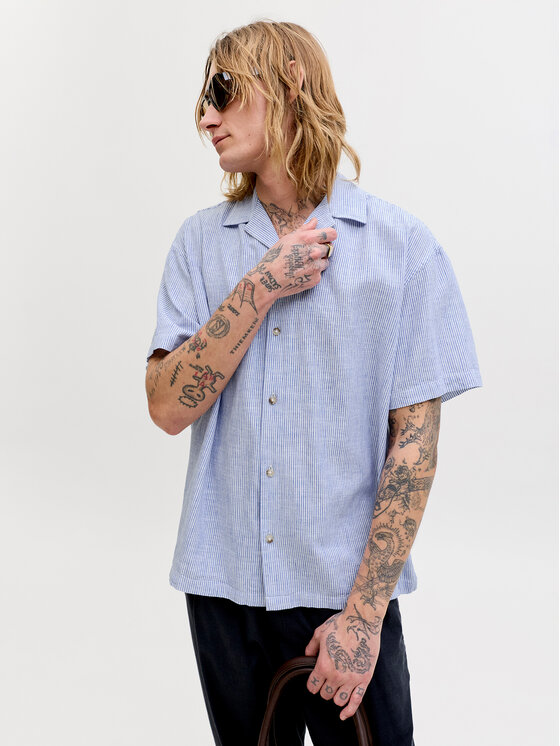 Jack & Jones Jack & Jones Koszula Summer 12289191 Niebieski Relaxed Fit
