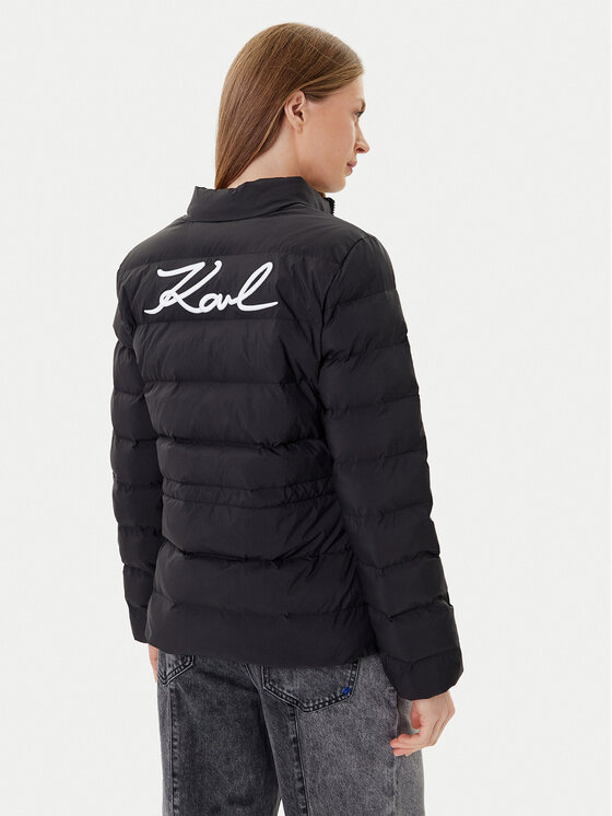 KARL LAGERFELD KARL LAGERFELD Übergangsjacke A1W15049 Schwarz Regular Fit