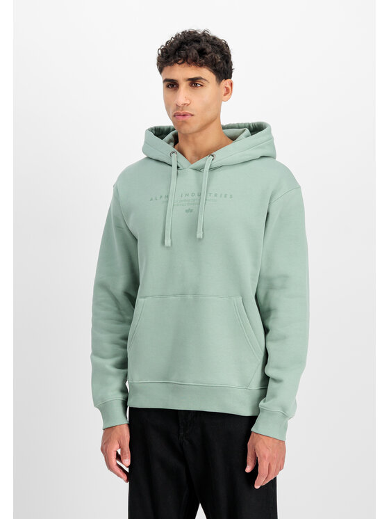 Alpha Industries Alpha Industries Bluza DTM Alpha Hoodie Zielony Regular Fit