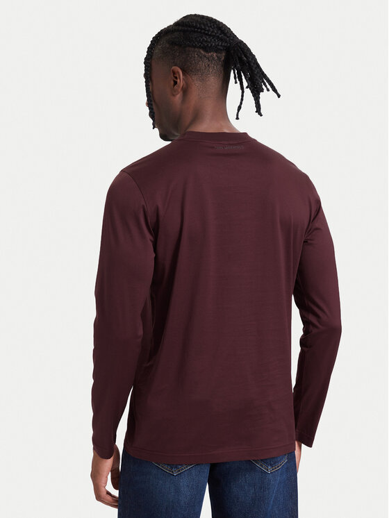 KARL LAGERFELD KARL LAGERFELD Longsleeve 755002 564200 Bordowy Regular Fit