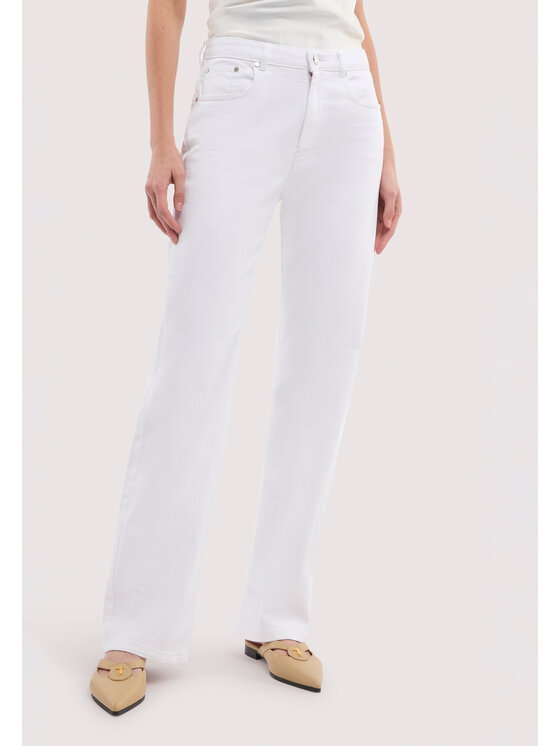 Trussardi Trussardi Pantaloni di tessuto P7059000362N001 Bianco Regular Fit