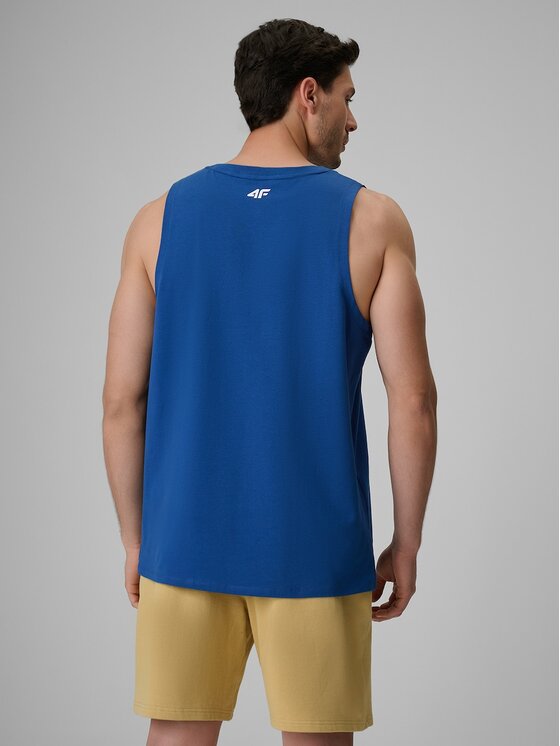 4F 4F Tank top 4FRSS26TSLEM331-033S Niebieski Regular Fit