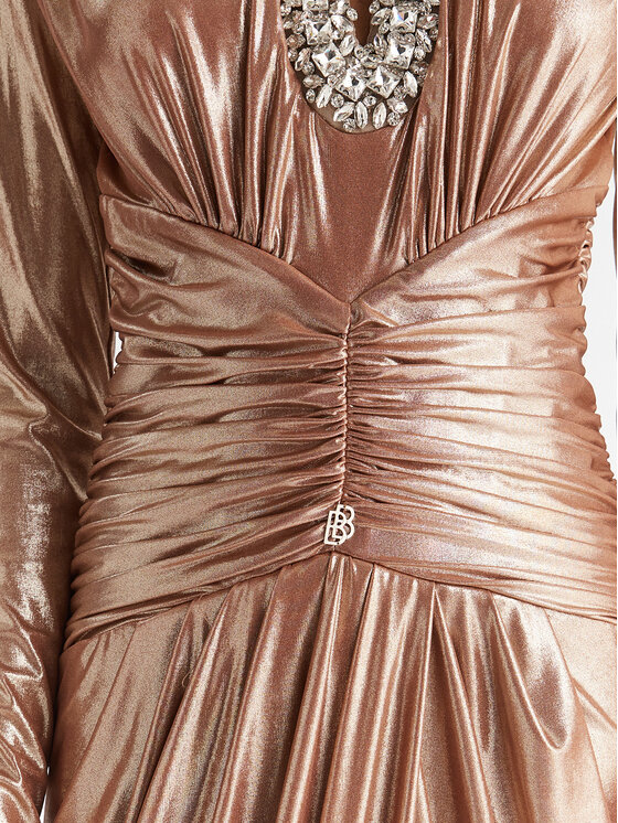 Babylon Babylon Abito da sera S00835 Oro Regular Fit