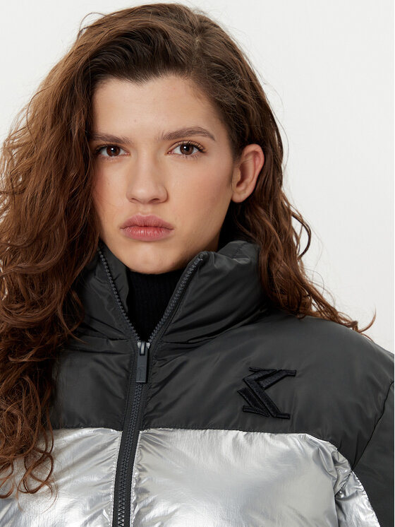 Karl Kani Karl Kani Μπουφάν χειμωνιάτικο Og Metallic Block 61760015 Μαύρο Regular Fit