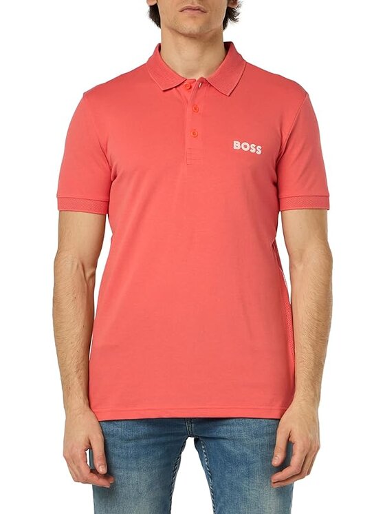 BOSS Boss Polo 50512789-646 Czerwony Slim Fit