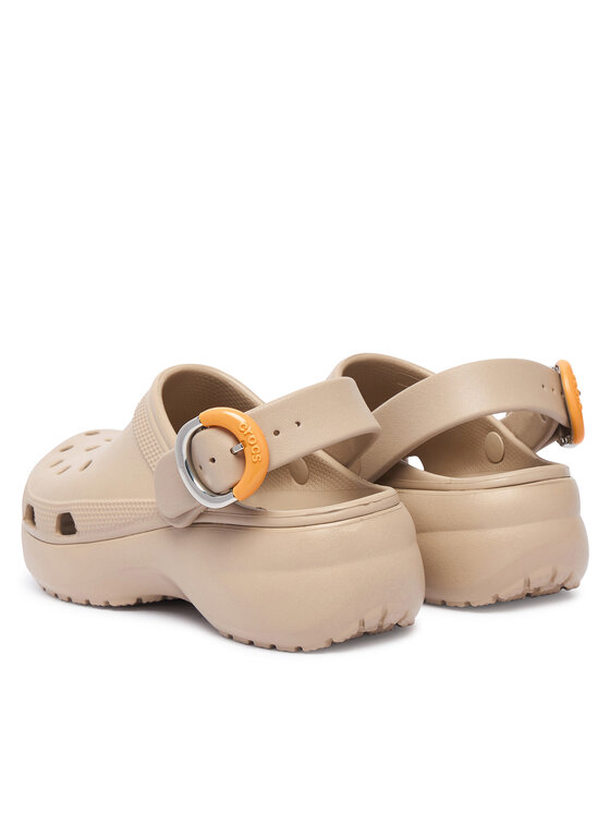 Crocs Crocs Nazouváky Classic Platform Buckle Clog 213230 Béžová