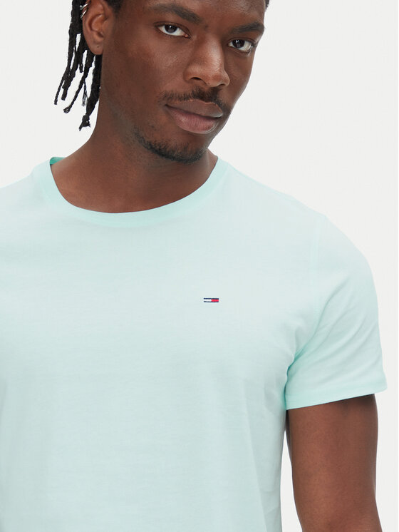 Tommy Jeans Tommy Jeans T-Shirt DM0DM04411 Zielony Slim Fit