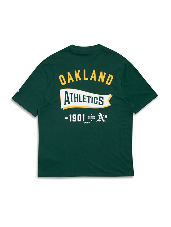 New Era New Era Póló Oakland Athletics MLB Pennant Graphic 60596214 Zöld Regular Fit