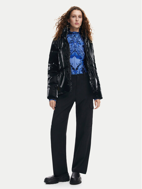 Desigual Desigual Zimní bunda Flam 24WWEWBP Černá Regular Fit