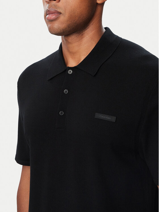 Calvin Klein Calvin Klein Polo LV04LH328G Czarny Regular Fit