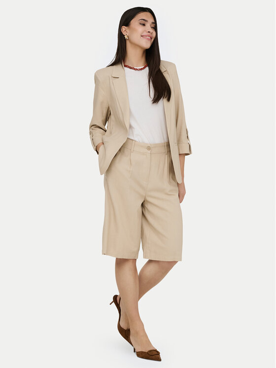 ONLY ONLY Bermudy Goa 15363720 Beżowy jasny Loose Fit