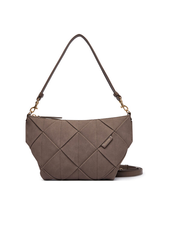 Calvin Klein Calvin Klein Torebka Woven Sueded Shoulder Bag LV04F3694G Brązowy